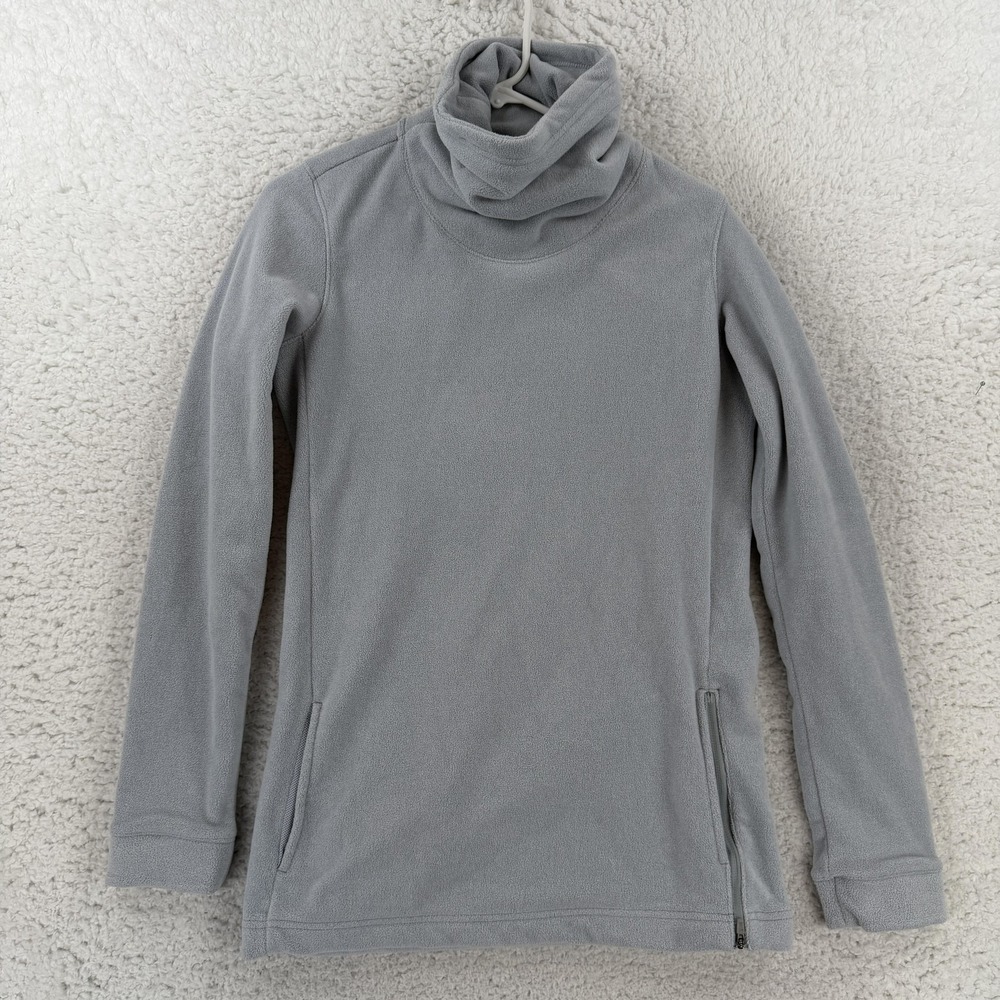 Nike Dri-FIT Pullover Womens XS Gray Fleece Turtleneck Athletic AQ4690-012